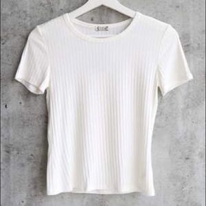 White free people tee